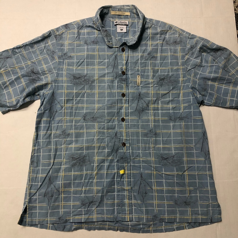 Columbia River Lodge Fishing Shirt Marlins
